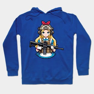 Tactical Wonderland Odyssey Tee: A Unique Twist on Alice's Journey Hoodie